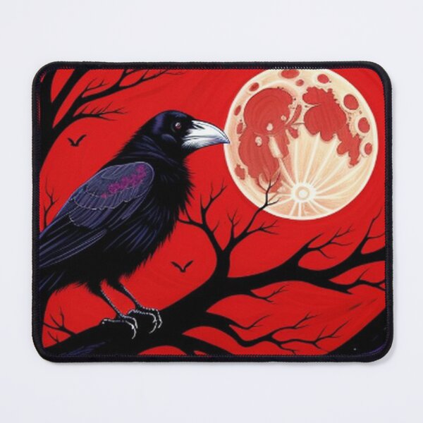 Item preview, Gothic Raven In Red Moon Light designed and sold by TheDarkWardrobe.