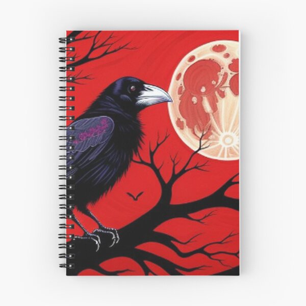 Item preview, Gothic Raven In Red Moon Light designed and sold by TheDarkWardrobe.