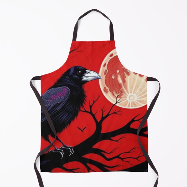 Item preview, Gothic Raven In Red Moon Light designed and sold by TheDarkWardrobe.