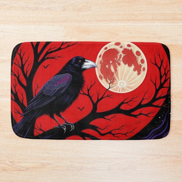 Item preview, Gothic Raven In Red Moon Light designed and sold by TheDarkWardrobe.