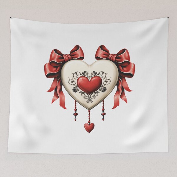 Item preview, Red Heart Love Vintage Valentine's Day designed and sold by COMPKSHOP.