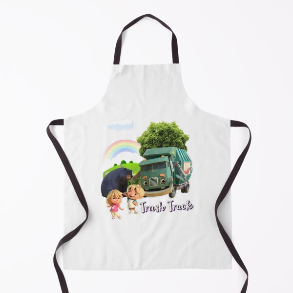 Item preview, Boy & Girl Trash truck cartoon designed and sold by KPArtzaaany.