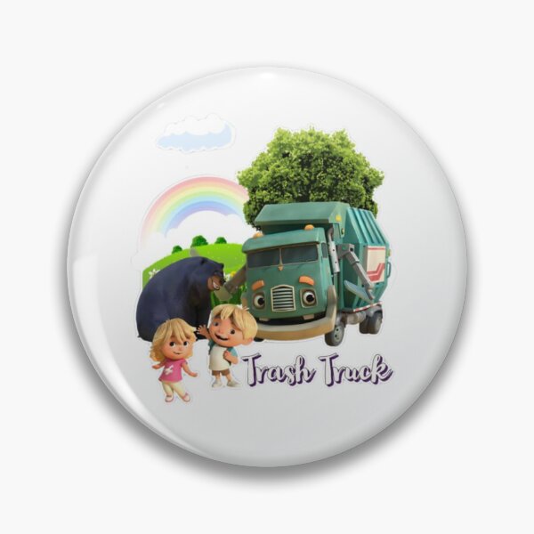 Item preview, Boy & Girl Trash truck cartoon designed and sold by KPArtzaaany.