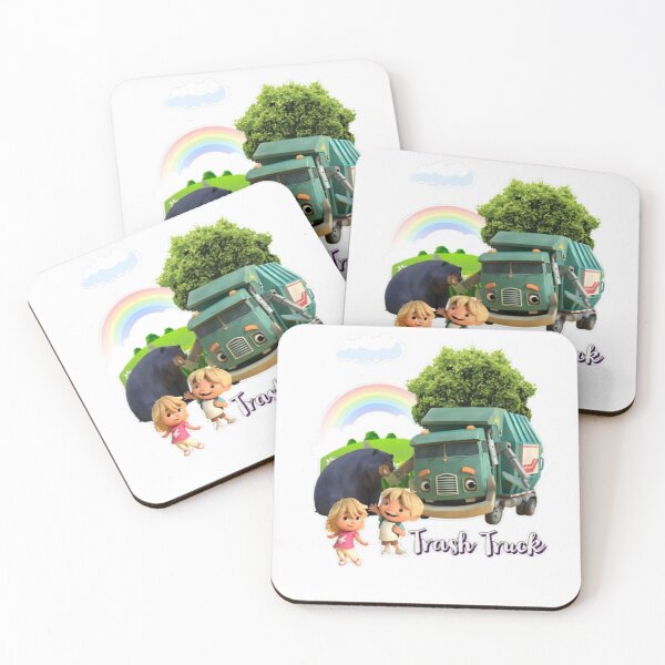 Item preview, Boy & Girl Trash truck cartoon designed and sold by KPArtzaaany.