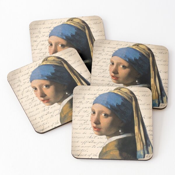 Item preview, Pearl Earring Famous Painting on Antique Paper Collage designed and sold by missdebi27.