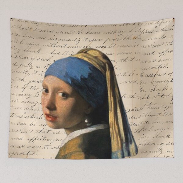 Item preview, Pearl Earring Famous Painting on Antique Paper Collage designed and sold by missdebi27.