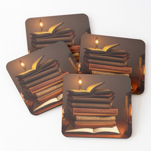 Item preview, Stack of Gothic Books by the Lamp designed and sold by TheDarkWardrobe.