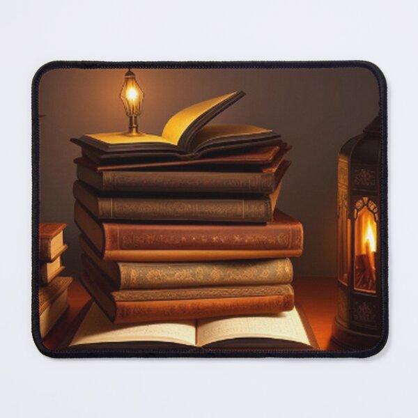 Item preview, Stack of Gothic Books by the Lamp designed and sold by TheDarkWardrobe.