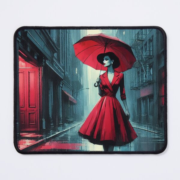 Item preview, Women Red Dress, Red Umbrella [neo noir] designed and sold by RESToRAPTOR.