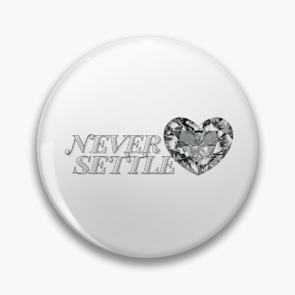Item preview, never settle w heart gem y2k designed and sold by boy with brain.