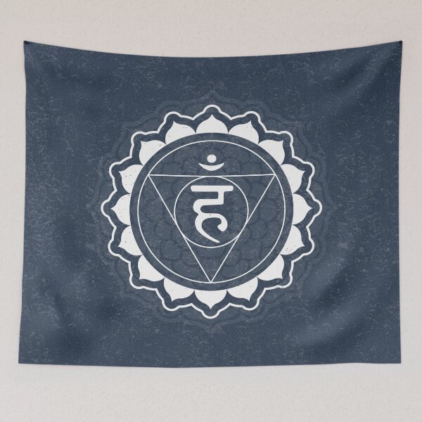 Item preview, Throat Chakra Mandala - Dusk + Snow designed and sold by Irene Estelle.