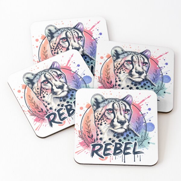 Item preview, Rebel Quote, Cheetah Art, Watercolor Animal Art,Typography designed and sold by ShoniwDesigns.