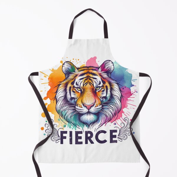 Item preview, Fierce Quote, Tiger Art, Watercolor Animal Art, Typography, Jungle Animal designed and sold by ShoniwDesigns.