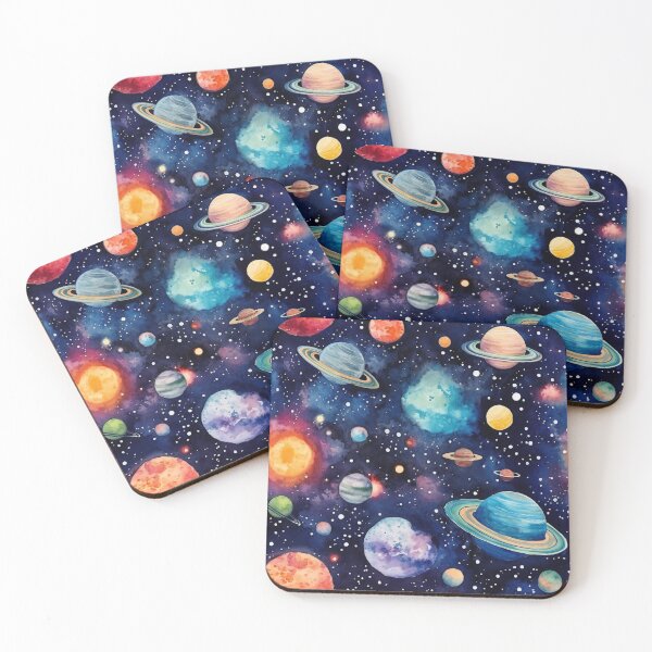 Item preview, Outer Space Watercolor Pattern designed and sold by fabinthelab.