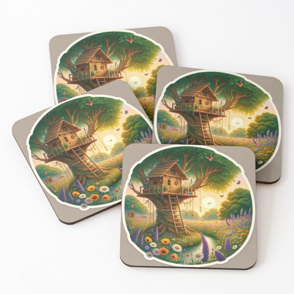 Item preview, Cottagecore Treehouse - Cozy Treetop Retreat Sticker designed and sold by joanwatson45.