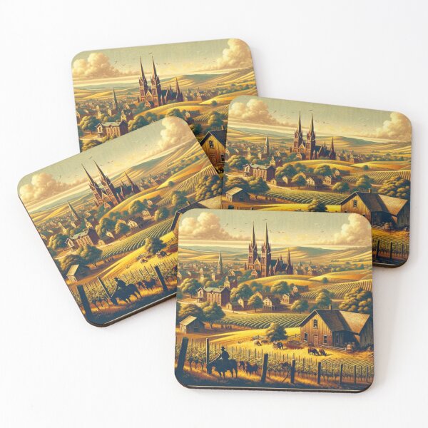Artikelvorschau, Rolling Hills - Serene Countryside Landschaftsaufkleber entworfen und verkauft von joanwatson45.