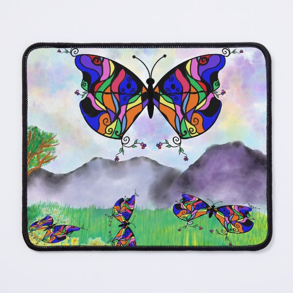 Item preview, Psychedelic butterfly flight path through meadow designed and sold by MichCortez9.