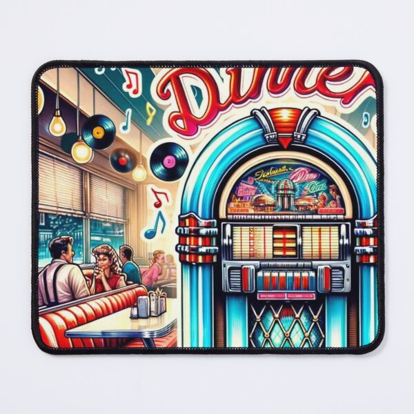 Item preview, Pink Retro Diners - Nostalgic 1950s Eateries Sticker designed and sold by joanwatson45.