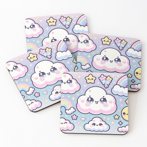 Item preview, Kawaii Wallpaper - Cute and Whimsical Background Sticker" designed and sold by joanwatson45.