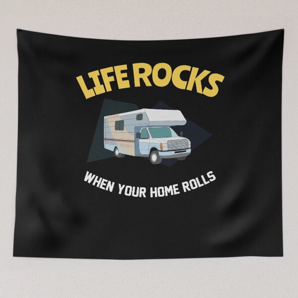 Item preview, Life Rocks When Your Home Rolls Cute Camper Adventure designed and sold by Pricity Designs.