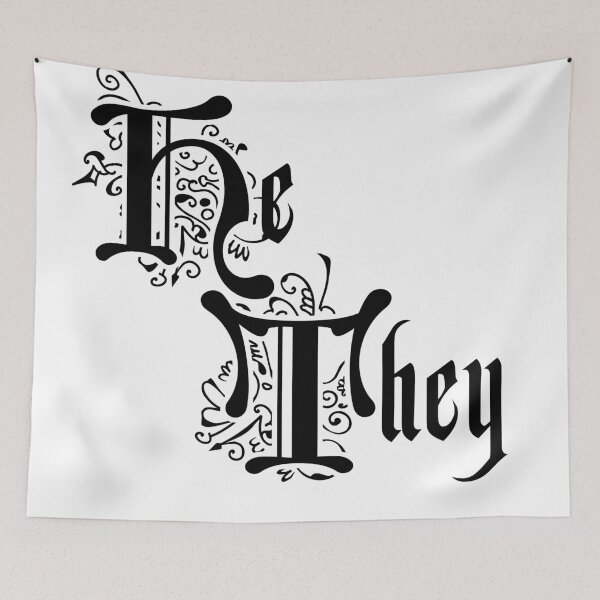 Item preview, He They Pronouns designed and sold by Jett Moonv.