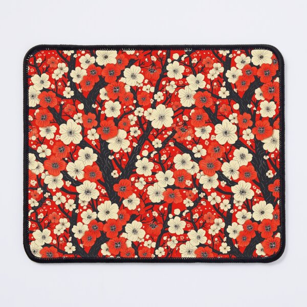 Item preview, Red Japanese Flowers | Traditional Japan Art | Floral Pattern | Ukiyo-e style designed and sold by BoredF.