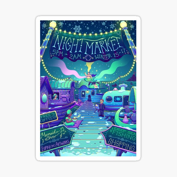 Aperçu de l'œuvre Marché nocturne de Stardew Valley créée et vendue par Bratzoid.