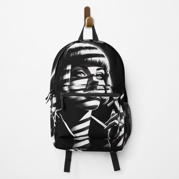 Item preview, Woman Bob Haircut, Stripes of Light and Shadows [Noir, Black and White] designed and sold by RESToRAPTOR.