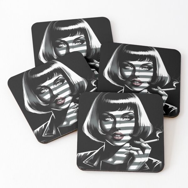 Item preview, Woman Stripes of Light and Shadows [Noir, Black and White] designed and sold by RESToRAPTOR.
