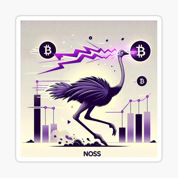Item preview, $NOSS "Sprint of Radiance: Ostrich Unleashing Purple Lightning" designed and sold by zzz888.