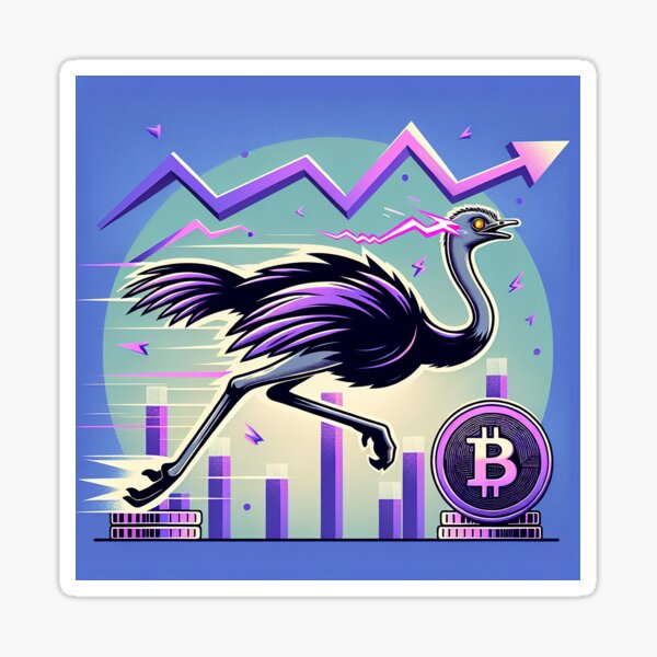 Item preview, $NOSS "Swift Radiance: Ostrich Unleashing Purple Lightning" designed and sold by zzz888.