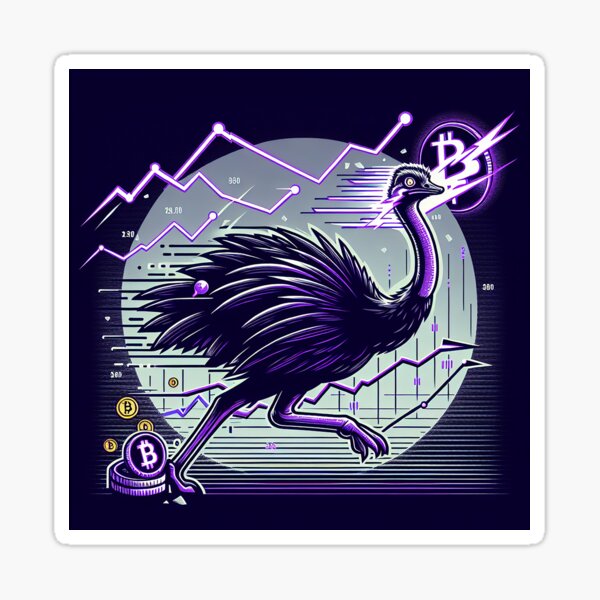 Item preview, $NOSS "Radiant Velocity: Ostrich Unleashing Purple Lightning" designed and sold by zzz888.