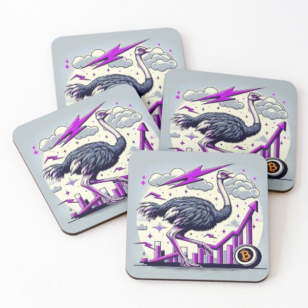 Item preview, $NOSS "Dashing Luminescence: Ostrich and Purple Lightning" designed and sold by zzz888.