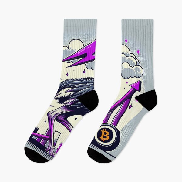 Item preview, $NOSS "Dashing Luminescence: Ostrich and Purple Lightning" designed and sold by zzz888.