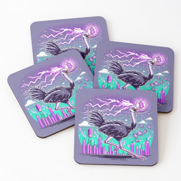 Item preview, $NOSS "Swift Radiance: Ostrich Unleashing Purple Lightning" designed and sold by zzz888.