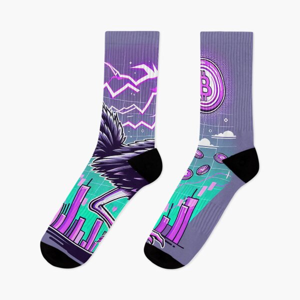 Item preview, $NOSS "Swift Radiance: Ostrich Unleashing Purple Lightning" designed and sold by zzz888.