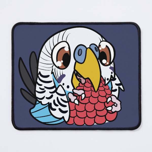 Item preview, Parrot Bites Blue Budgie designed and sold by PeepCheeps.