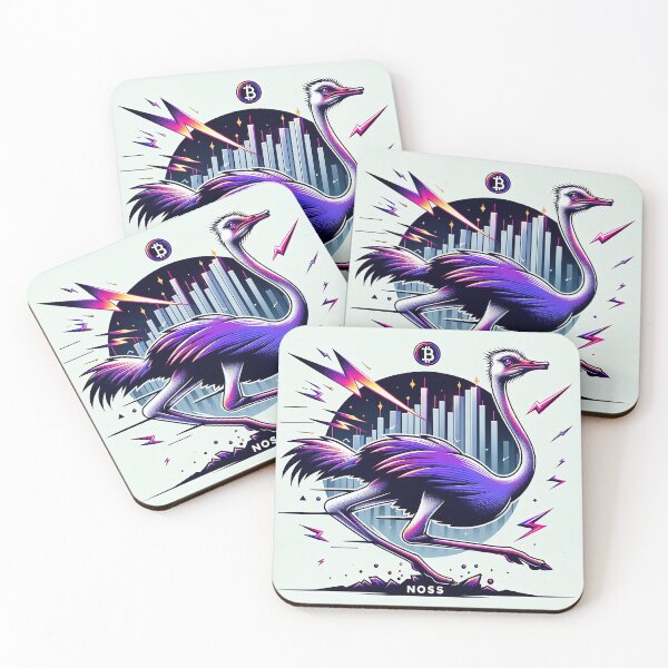 Item preview, $NOSS "Swift Luminescence: Ostrich Unleashing Purple Lightning" designed and sold by zzz888.