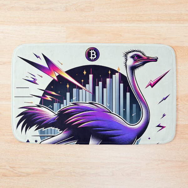 Item preview, $NOSS "Swift Luminescence: Ostrich Unleashing Purple Lightning" designed and sold by zzz888.