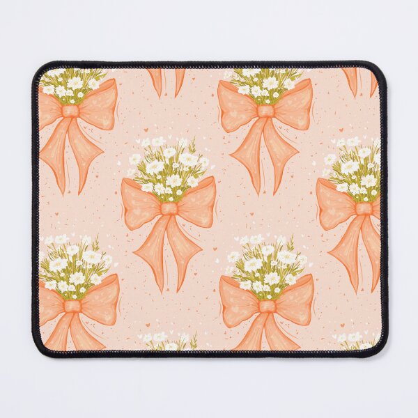 Item preview, Coquette Bow Ribbon with Flowers: Peach Fuzz Orange designed and sold by rnmarts.