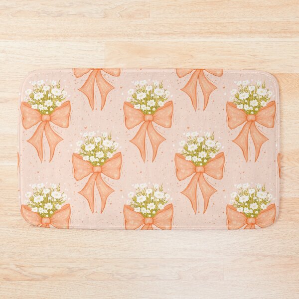 Item preview, Coquette Bow Ribbon with Flowers: Peach Fuzz Orange designed and sold by rnmarts.