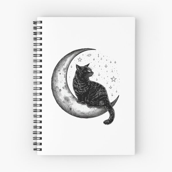 Item preview, Cat on Moon Doodle designed and sold by CustomPrintHub.