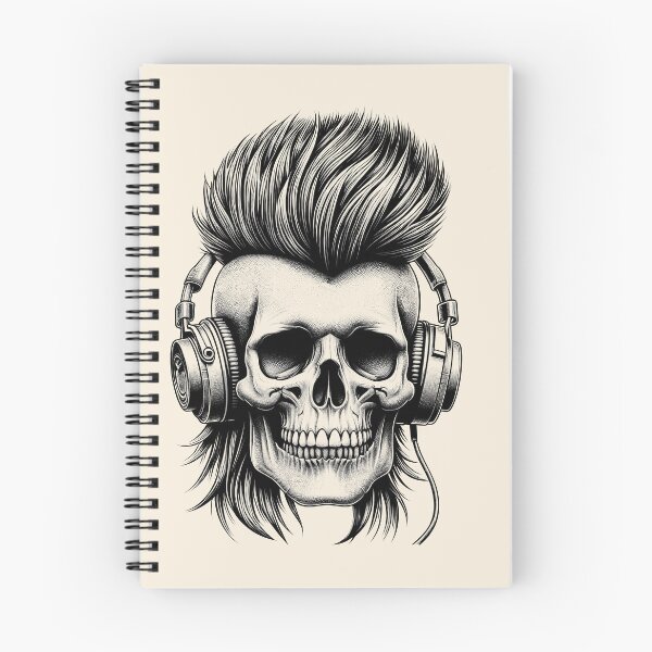 Item preview, Skull wearing Headphones #22 designed and sold by elektronen.