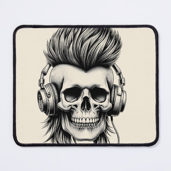 Item preview, Skull wearing Headphones #22 designed and sold by elektronen.