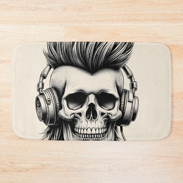 Item preview, Skull wearing Headphones #22 designed and sold by elektronen.