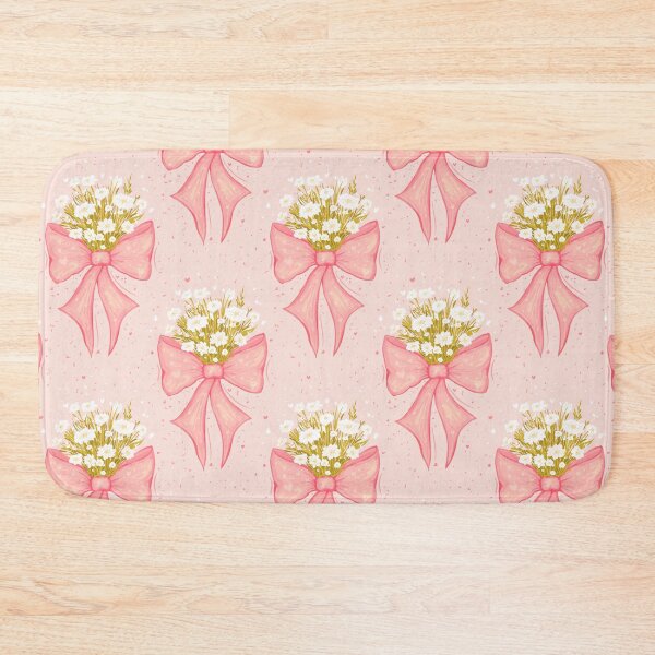 Item preview, Pink Coquette Bow Ribbon with Flowers designed and sold by rnmarts.