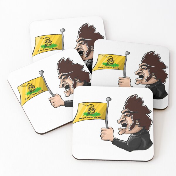 Item preview, Javier milei with libertarian flag designed and sold by MechanicalART.