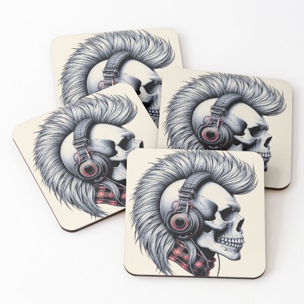 Item preview, Skull wearing Headphones #23 designed and sold by elektronen.