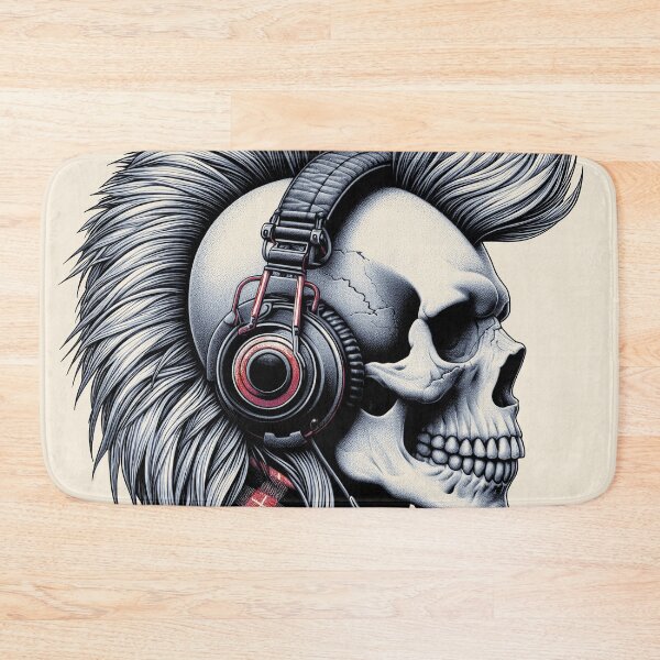 Item preview, Skull wearing Headphones #23 designed and sold by elektronen.