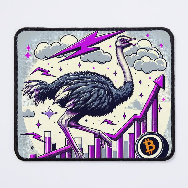 Item preview, $NOSS "Dashing Luminescence: Ostrich and Purple Lightning" designed and sold by zzz888.